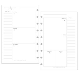 BetterNote July 2024 - June 2025 Academic HORIZONTAL View Calendar Refill for Disc-Bound Notebook, Fits Levenger Circa, Arc, Happy Planner, TUL, Inkwell Press, NOTIQ (Modern, 8-Disc, 5.5"x8.5")