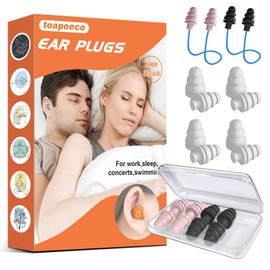 Ear Plugs for Sleeping Noise Cancelling,Reusable Earplugs for Sleeping, Concert, Snoring, Travel, Comfortable Type,33dB Highest NRR 8 Pairs 3Colors2
