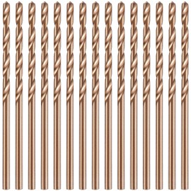 Mudder 15 Pieces 5/64" Drill Bit M35 High Speed Steel Twist Cobalt Drill Bit Set for Hardened Metal Stainless Steel Cast Iron Woodwork Plastic (5/64 Inch)