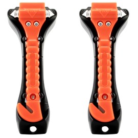 DL-Racing Emergency Hammer with Seat Belt Cutter for Car Window Glass Window – Pack of 2