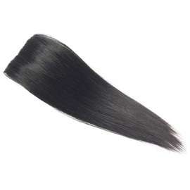 HIYE Hair Extensions 100% Human Hair Piece Extensions One Touch Wig, Volume Up, Point Wig Clip, Top Cover, Double Sided, Backed (Natural Black, 9.8 inches (25 cm)