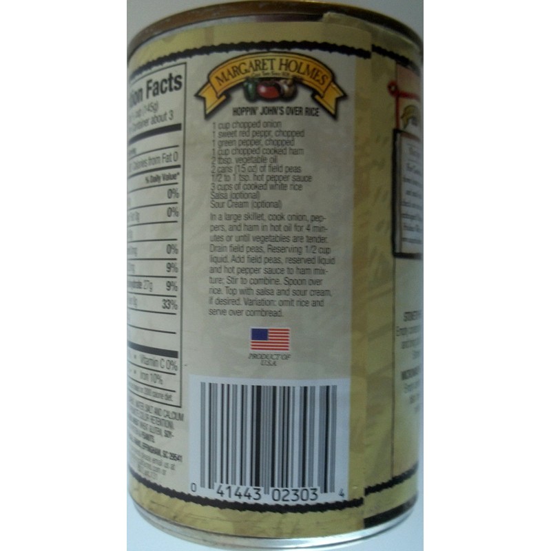 Margaret Holmes Fancy Tiny Field Peas, 15 oz. (Pack of