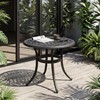 Withniture Cast Aluminum Outdoor Side Table, All Weather Metal End