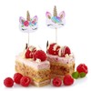 CCINEE 48 piezas de decoración de unicornio arcoíris para cupcakes,