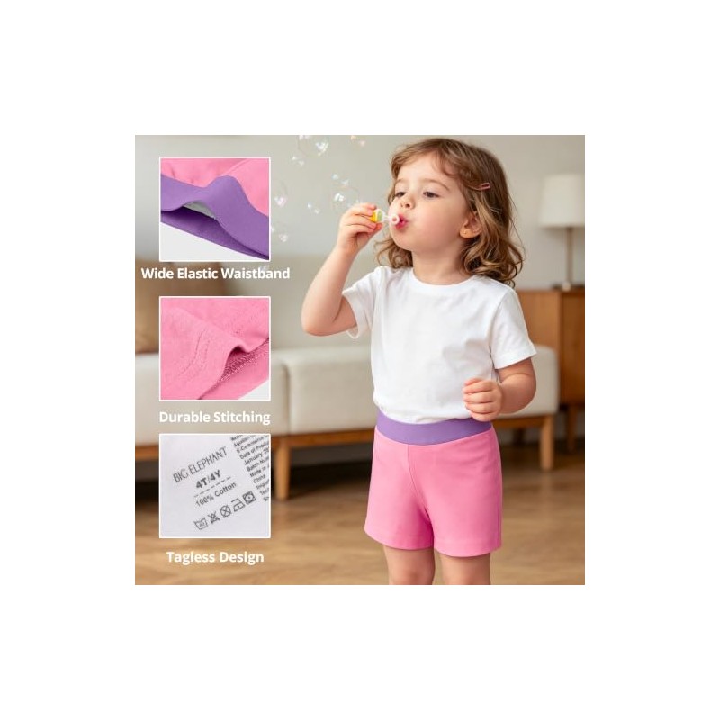 BIG ELEPHANT Training Potty Panties 6 Pieces, 100% Cotton, pink,