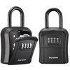 Puroma Key Lock Box, Portable Combination Lockbox Wall-Mounted Key Storage