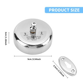 YKUKIZEE 2 Pcs Retractable Clothesline Heavy Duty, Extendable Washing Line Wall Mounted, 304 Stainless Steel Reel Clothes Lines with Adjustable Rope for Motorhome Bathroom Indoor Outdoor(2.8 M/9.2 Ft)