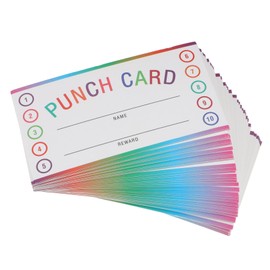TEHAUX 50 Sheets Behavior Punch Cards for Kids Students Teachers - Classroom Reward System with Cartoon Design