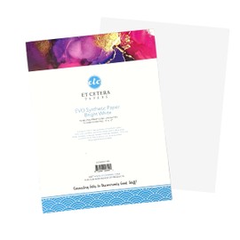 Alcohol Ink Paper - Non-Absorbent, Heavy Weight & Tear Resistant - Easily Wipes Off for Reusable Art Paper - Flexible Bright White EVO 9x12 Inch (10 Sheets)