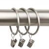 Rod Desyne 2 inch Curtain Rings w/Clip - Satin Nickel