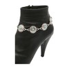 Women Western Fashion Bling Anklet Boot Bracelet Silver Metal Shoe