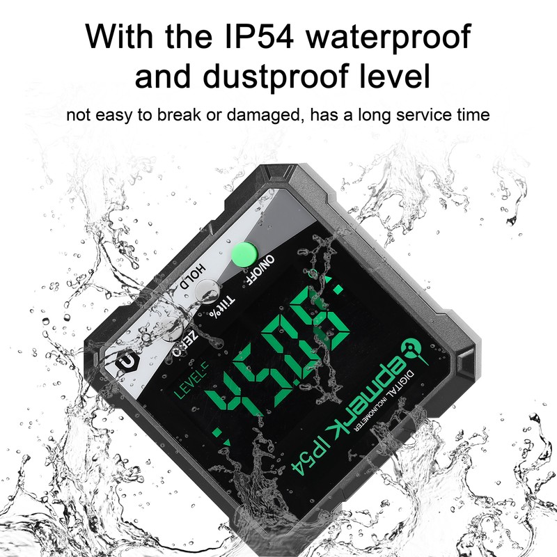 IP54 4*90° Portable Digital Inclinometer LCD Backlight Digital Protractor Slope