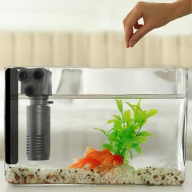 Lomas Cabeza de Poder con Filtro Rápido Aqua Flow 10F | 450 L/h | Para Acuarios de 90 a 150 Litros | Filtración Mecánica y Biológica | Sumergible | 5W