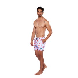 Alfani Traje de Baño para Hombre Short de Nadar Corto Secado Rápido con Bolsas Laterales y Trasera TB2401-Pelicano Azul M