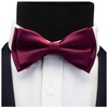 Burgundy Bow Tie Pre-tied Adjustable Wine Red Bow Ties and