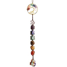 VNVETYTO Tree of Life Healing Crystals Feng Shui Hanging Ornament 7 Chakra Wall Ornament Car Ornaments