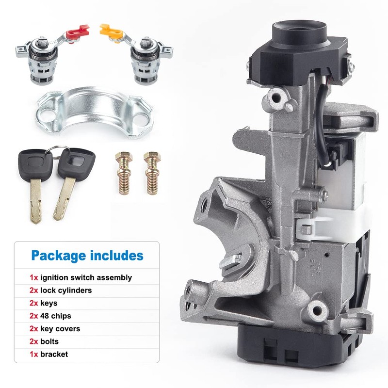 WMPHE Ignition Switch Lock Cylinder Assembly with 2 Keys and