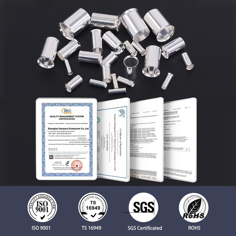 Chanzon 300pcs Wire Ferrules Kit for 16 18 14 12