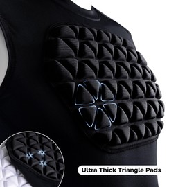 Legendfit Youth Baseball Chest Protector Padded Compression Shirt Support Softball Football Heart Sternum Guard Black/Grey