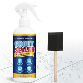 Grout Sealer, Waterproof Grout Sealer for Shower Floor Tile, Long Lasting Clear Grout Sealant, Tile Sealer Spray Works on Countertops, Bathroom, Marble, Ceramic, Stone, Granite Surface Grout Cleaner
