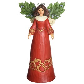 Jim Shore Heartwood Creek Holly Angel Stone Resin Figurine, 9.5”