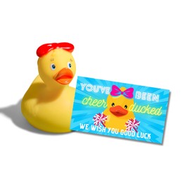 You’ve Been Cheer Ducked Tags Cards for Cheer Competition Cheer Game | 50 Pack | Attach to Pom Pom Rubber Ducks Car Game Nationals Duck Duck Cheer