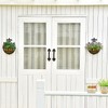 Sungmor 2PC Small Cast Iron Baskets, Heavy-Duty Wall Hanging Hollow