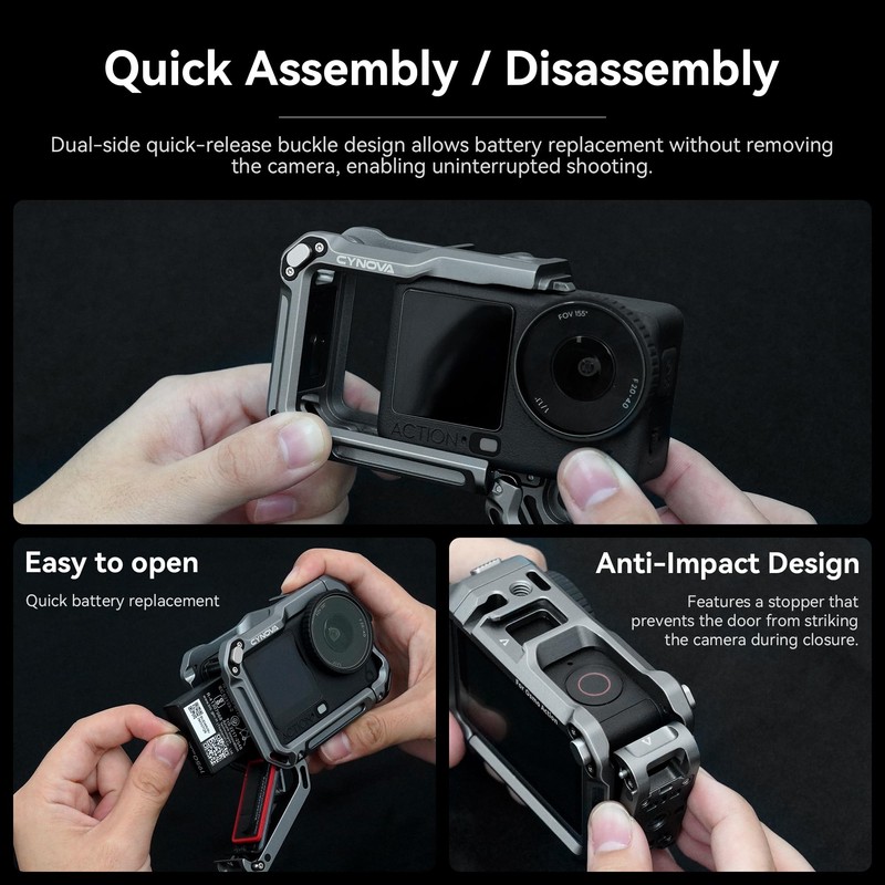 CYNOVA Osmo Action 6 Cage for DJI Osmo Action 6