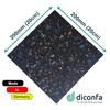 diconfa 4 x Rubber Granulate Patio Pads 200 x 200