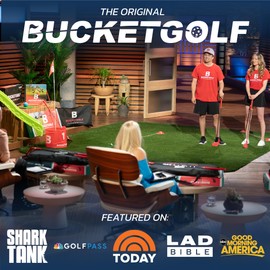 bucketgolf Game Pro The Original Ultimate Backyard Golf Game for Family, Adults and Kids - Portable 9 Hole Golf Course Play Outdoor, Lawn, Park, Beach, Yard