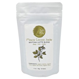 SAKU Tea, Maca Cocoa Jade Matcha Latte Blend, Super Food Latte, 2.1 oz Bag