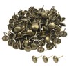 Antrader Upholstery Nails/Tacks 3/8", Decorative Furniture Push Pins, Antique Brass