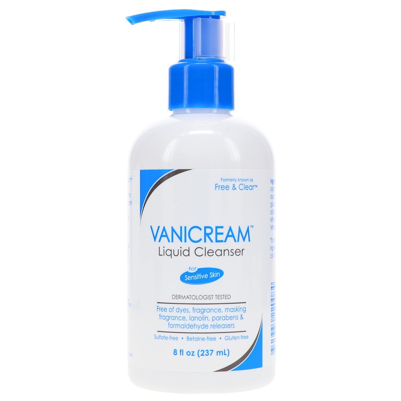 Free and Clear Liquid Cleanser, 8 Ounces each, Pack of