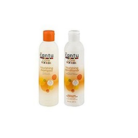 Cantu Care for Kids Tear Free Nourishing Shampoo 8oz & Conditioner 8oz Duo Set (with EOS Hand Lotion) by Cantu