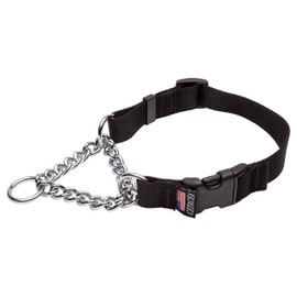Cetacea Chain Martingale Dog/Pet Collar with Quick Release, X-Large, Black