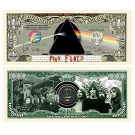American Art Classics Pink Floyd Limited Edition $Million Dollar$ Collectible Bill in Currency Protector - Novelty Merchandise - Fun Collectable