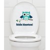 A075 Toilet Sticker with Owl Design