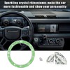 Kewucn Bling Crystal Double Rhinestone Car Engine Start Decoration Ring,