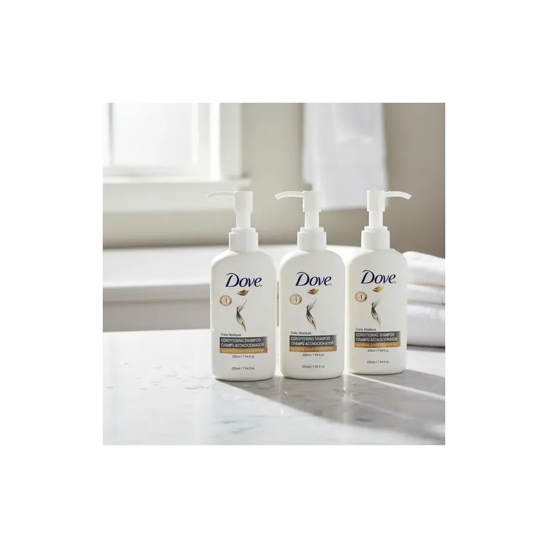 Shampoo Acondicionador Dove Humectación Diaria 4pz 235ml Cu