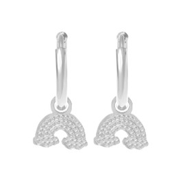 Made by Nami Women's Earrings Set in Silver or Gold with Rainbow Pendant Made of Surgical Stainless Steel Hypoallergenic & Waterproof Earrings Boho Jewellery Women, Stainless Steel, No Gemstone