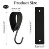 Godneei Leather S Hooks, Set of 4 S Hooks Black
