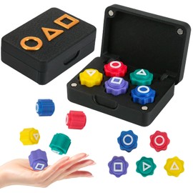 Dazvmox Gonggi Toy, Stone Pick-up Game, Korean Game, Konggi Real, Educational Toy, Traditional Play, Storage Case Included for Kids, Gift, Presentation, Square Storage Case (Japanese Instruction