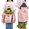 Berry&Bird Harvest Apron, Canvas Gardening Apron with Pockets and Harvesting