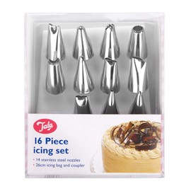 Tala 16-Piece Icing Set with 14 Nozzles, Icing Bag and Coupler