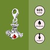 Quiges 925 Silver Charm Pendant Dummy with Lobster Clasp for