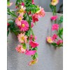 HONVONTU 2 Pack 13FT Pink Silk Flower Garland Artificial Sunflower