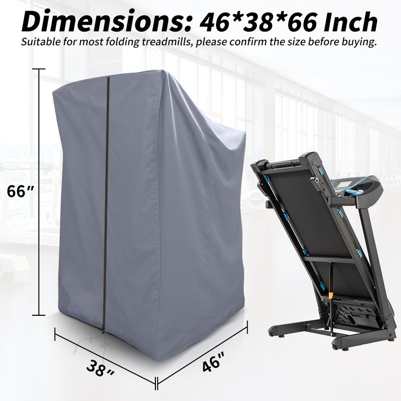 XYZCTEM Treadmill Cover, Dustproof Waterproof Folding Treadmill Cover, Fit for