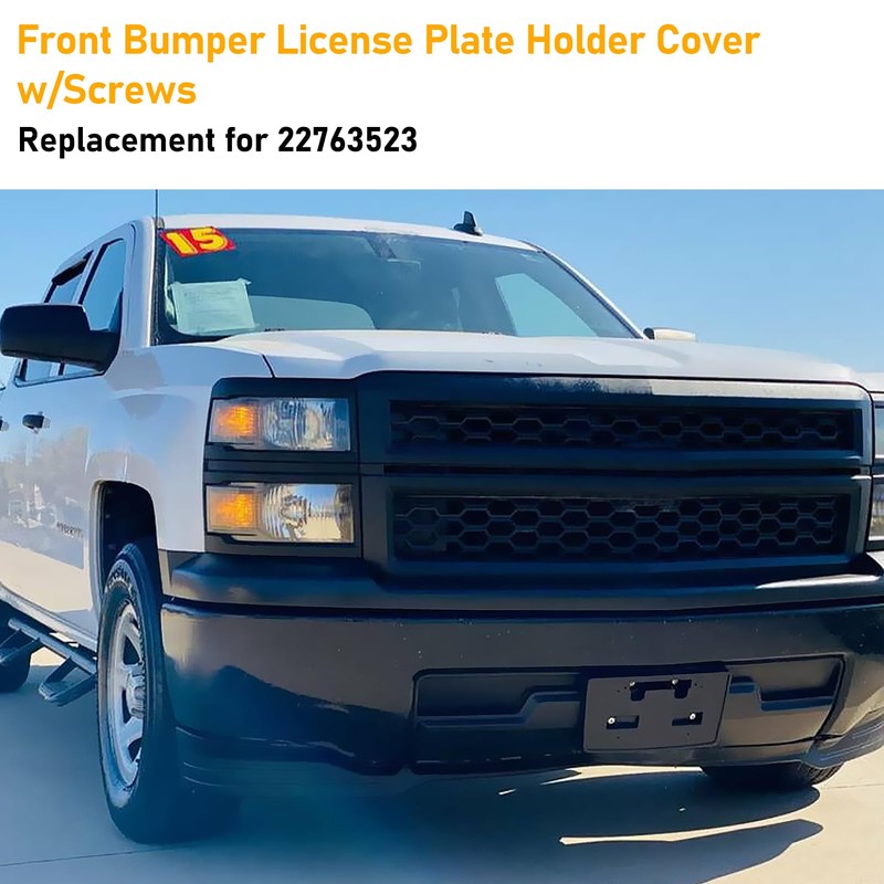 Abodvu Compatible with Chevy Silverado 1500 Front License Plate Bracket