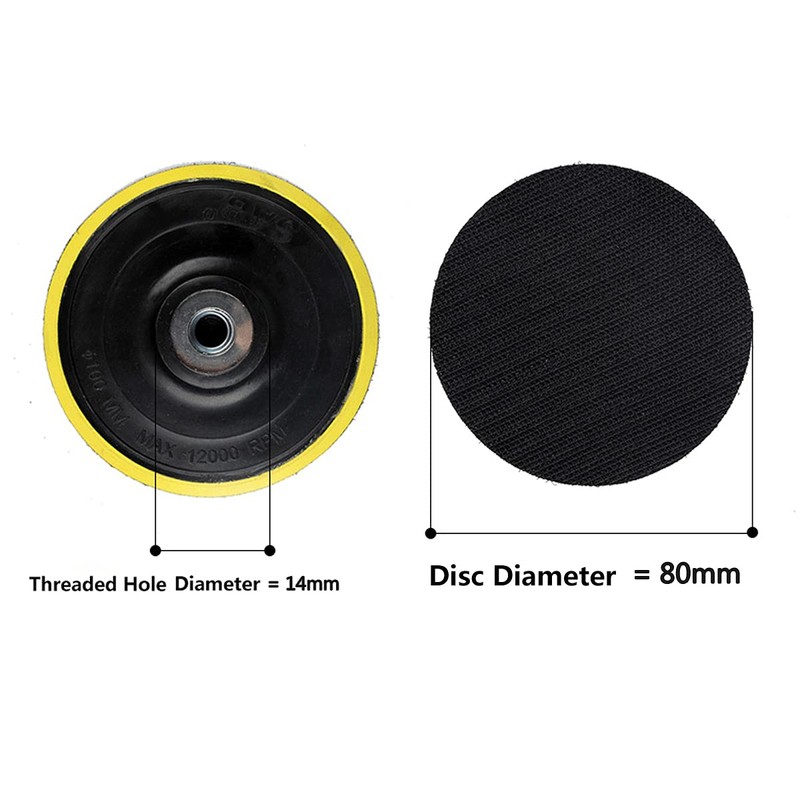3 Inch 80mm Hook and Loop Backing Pad M14 Drill