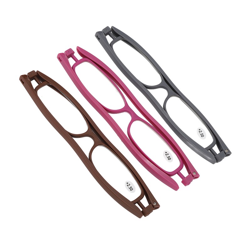 Reading Glasses 360 Degree Foldable Legs Lightweight Presbyopic Eyeglasses for